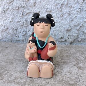 Mini Figurine Teissedre Storyteller Native American Indian Western Vintage 1987